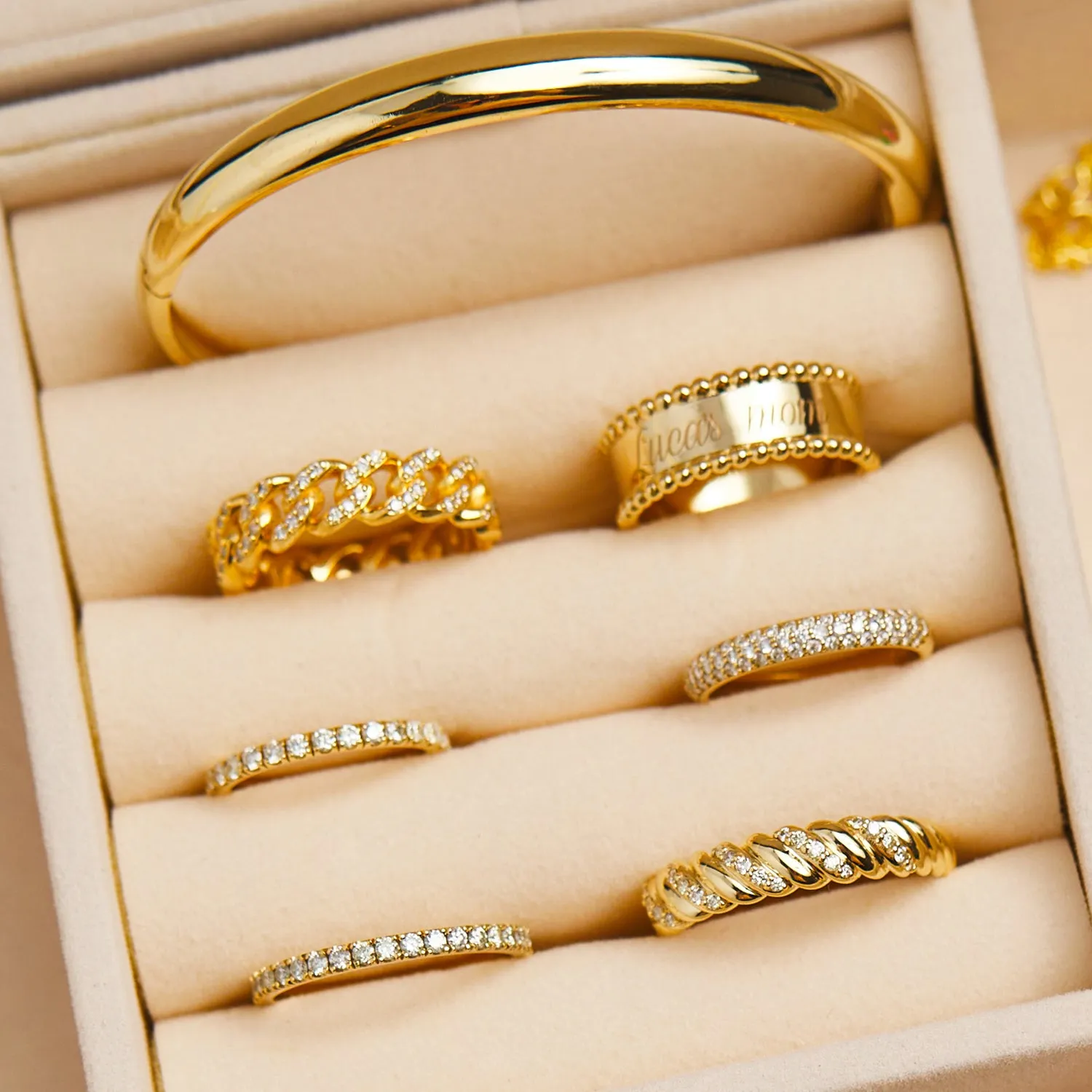 Thick Dome Bangle sold by Baby Gold product image thumbnail 5