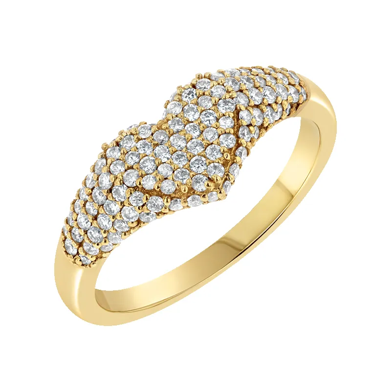 Diamond Heart Pave Signet Ring sold by Baby Gold