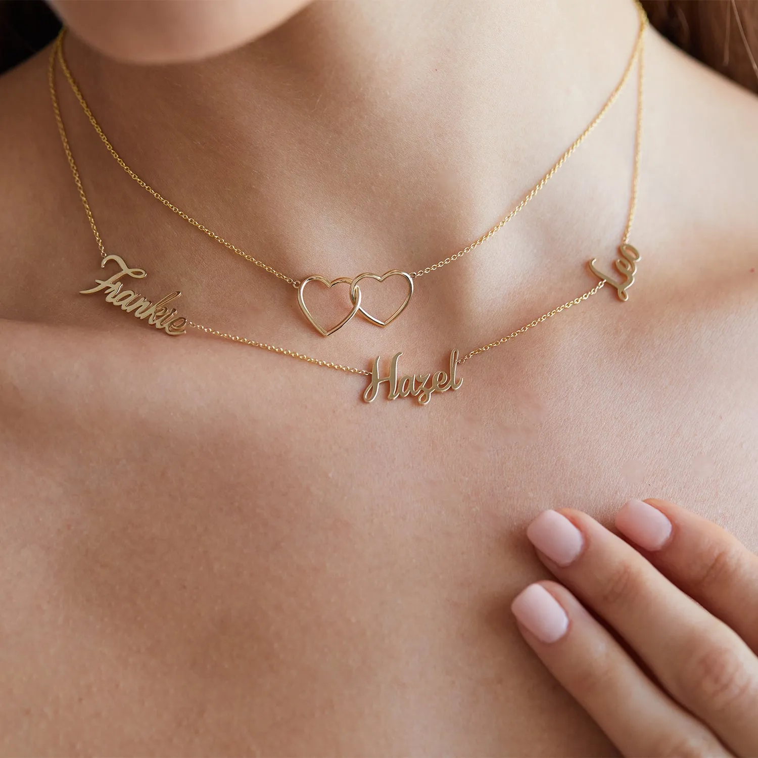 Forever Hearts Necklace sold by Baby Gold product image thumbnail 4