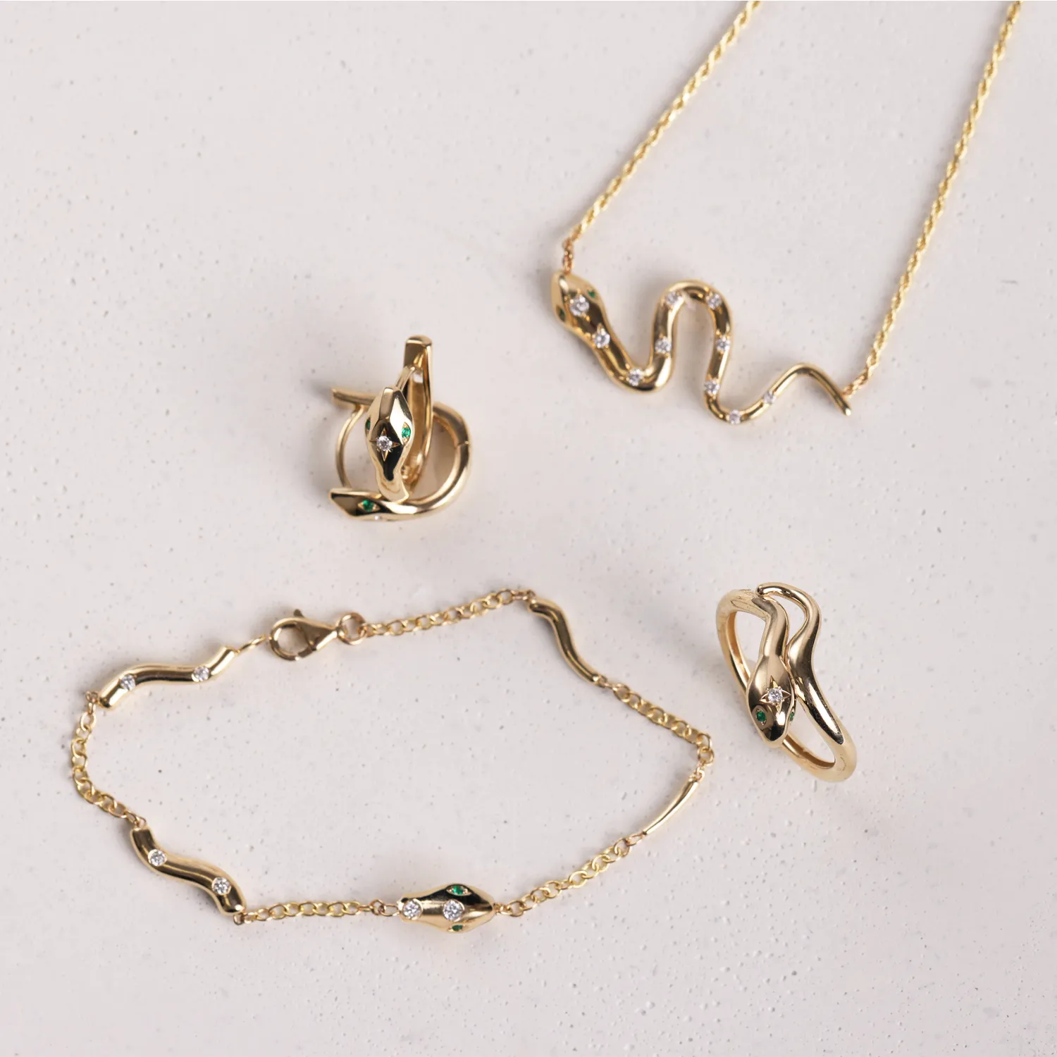 Diamond Serpentine Necklace sold by Baby Gold product image thumbnail 4