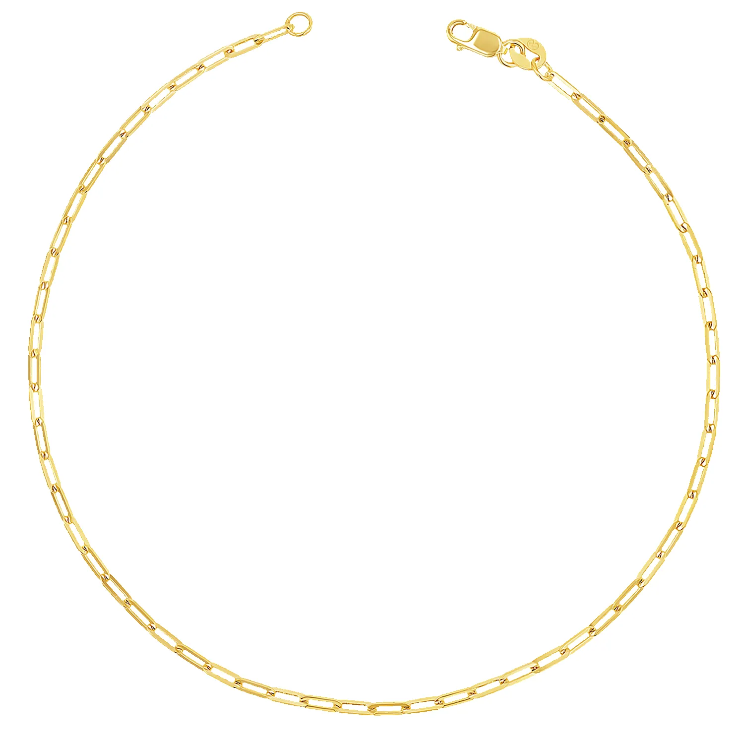 Diamond Cut Paper Clip Anklet sold by Baby Gold