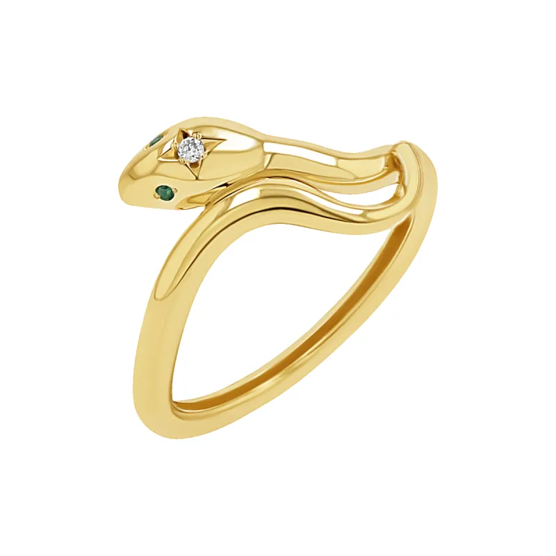 Diamond Serpentine Wrap Ring sold by Baby Gold