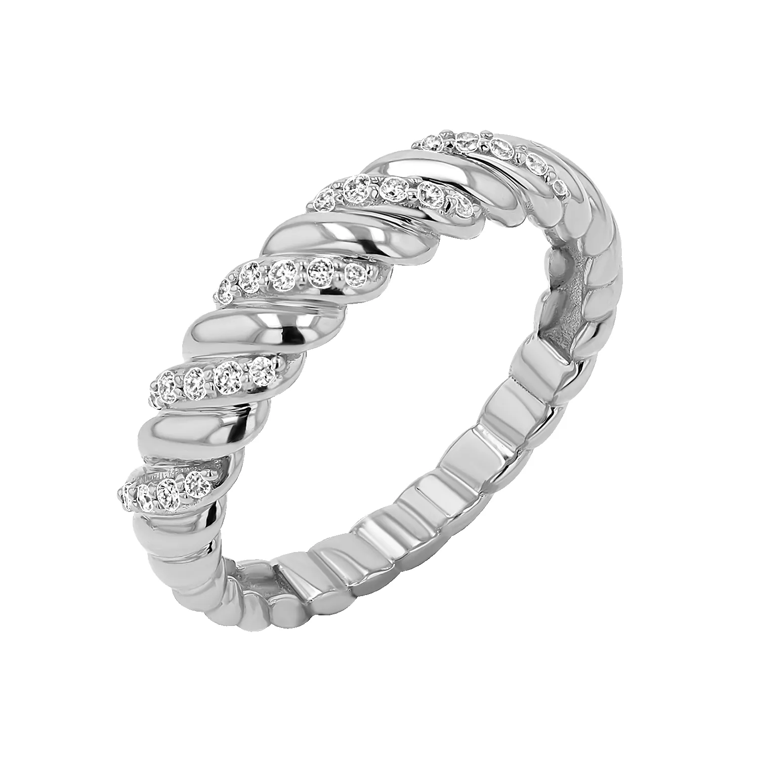 Wide Diamond Twist Ring sold by Baby Gold product image thumbnail 2