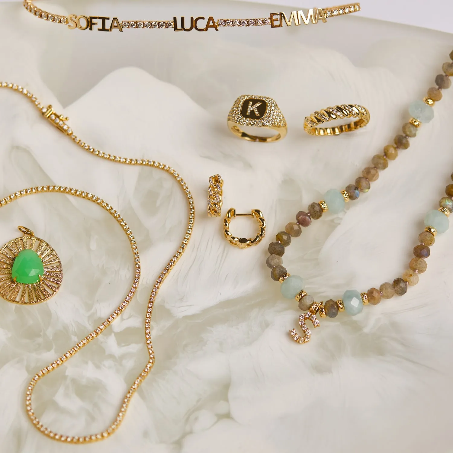 Wide Diamond Twist Ring sold by Baby Gold product image thumbnail 5