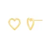 Open Heart Stud Earrings sold by Baby Gold