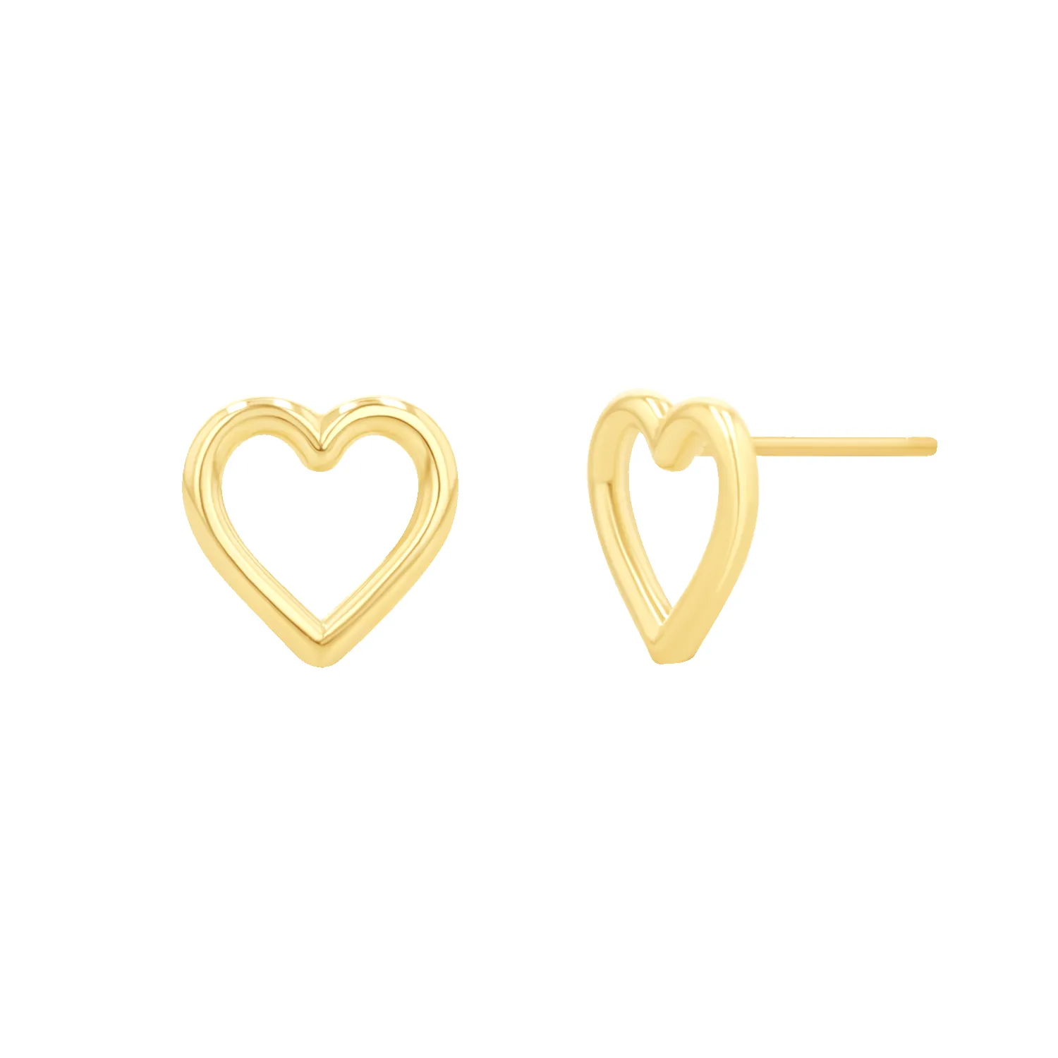 Open Heart Stud Earrings sold by Baby Gold