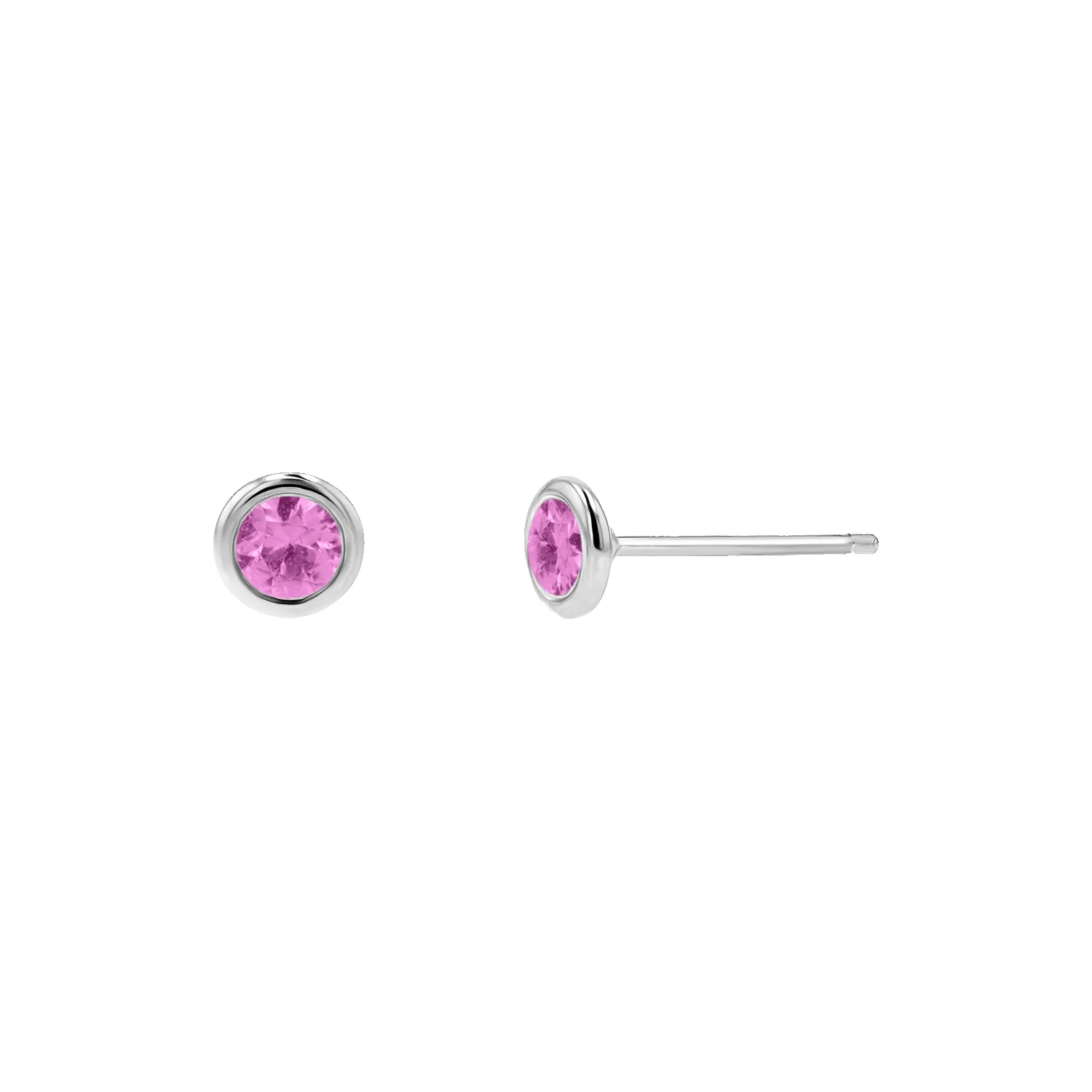 Gemstone Solitaire Bezel Studs sold by Baby Gold product image thumbnail 2