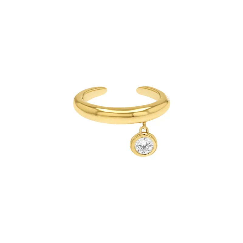 Diamond Drop Ear Cuff sold by Baby Gold