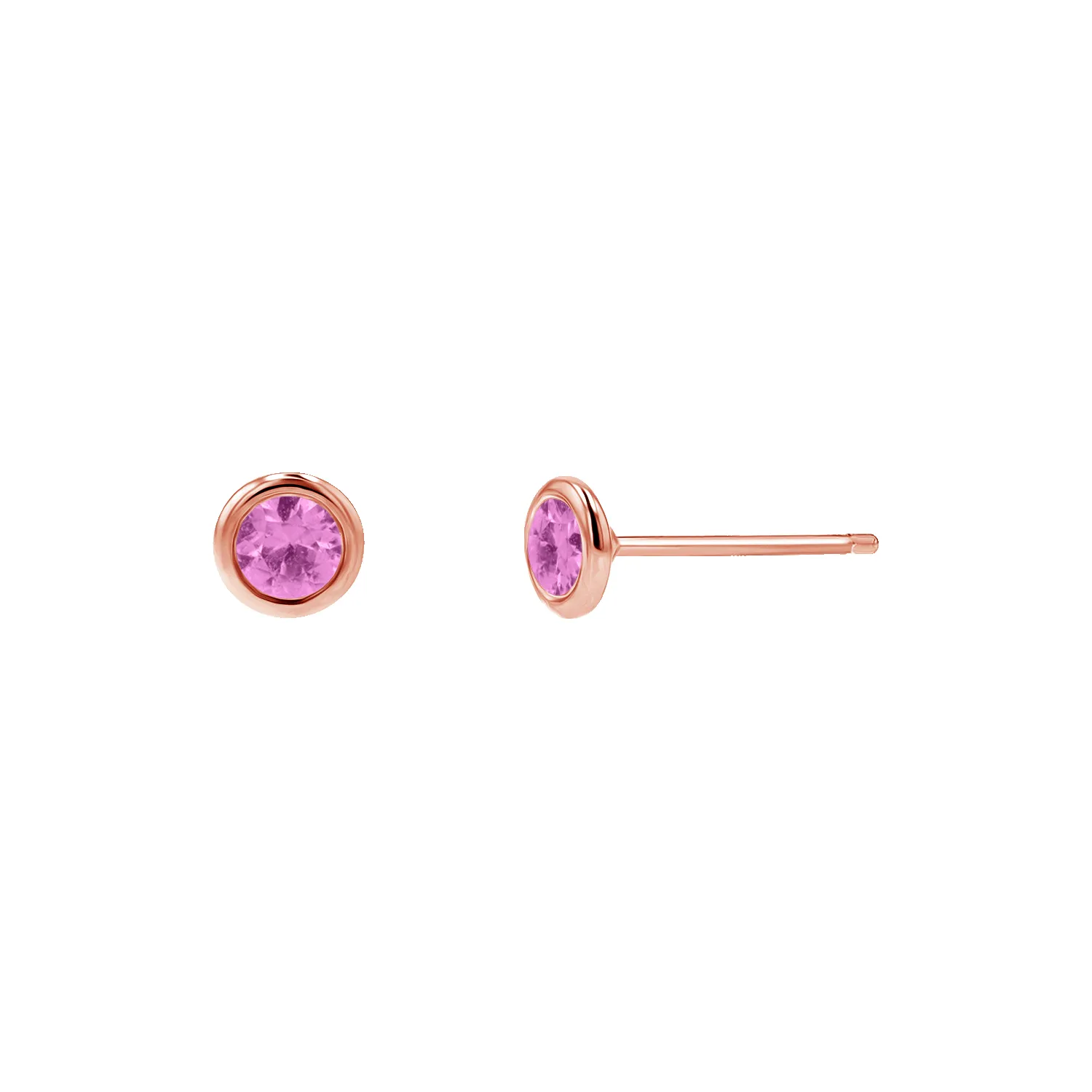 Gemstone Solitaire Bezel Studs sold by Baby Gold product image thumbnail 3