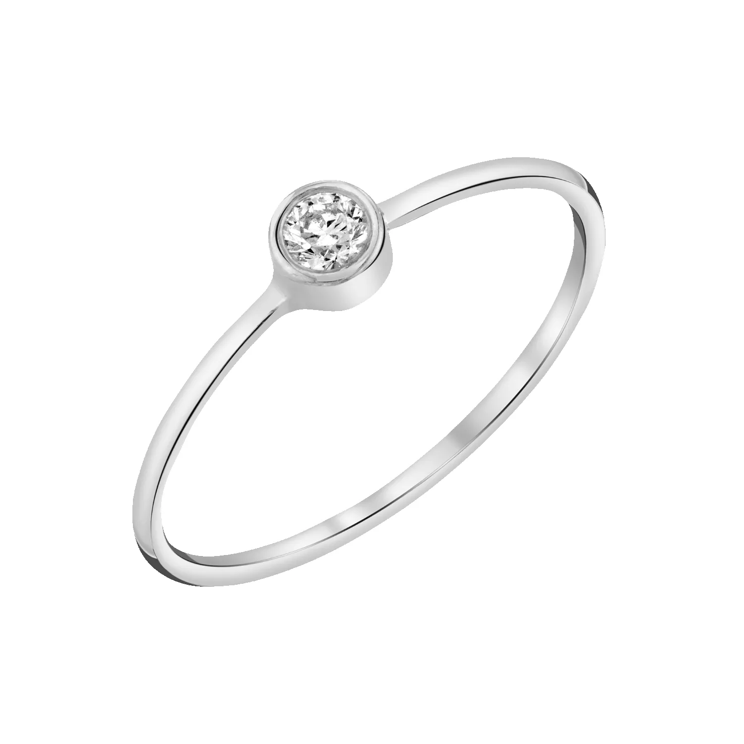 Solitaire Bezel Diamond Ring sold by Baby Gold product image thumbnail 2