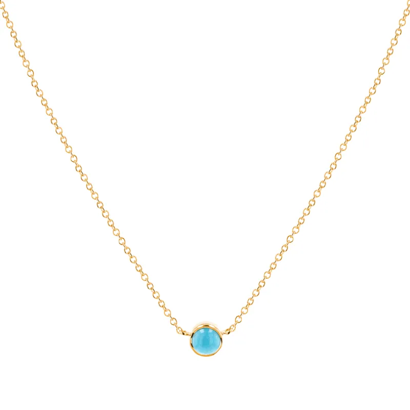 Turquoise Solitaire Necklace sold by Baby Gold