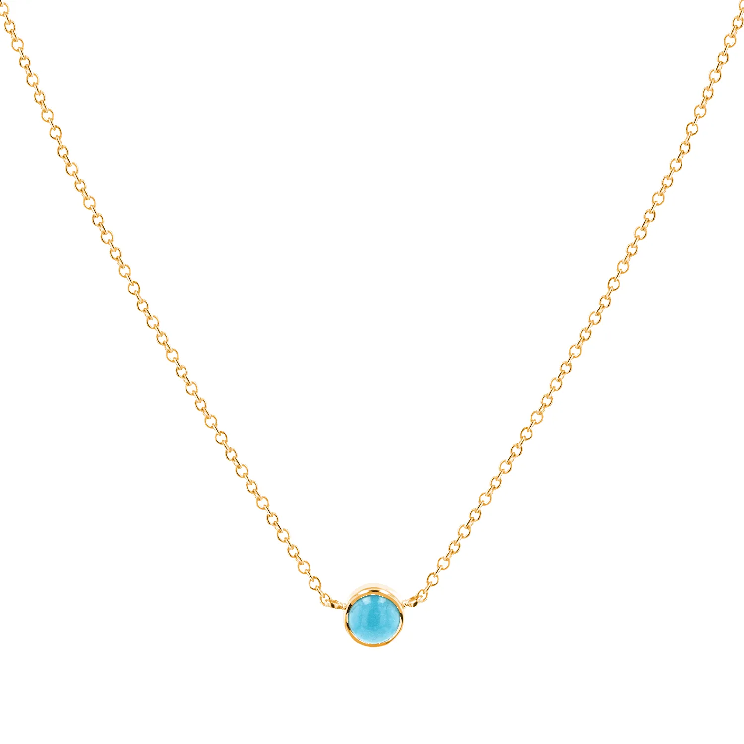 Turquoise Solitaire Necklace sold by Baby Gold