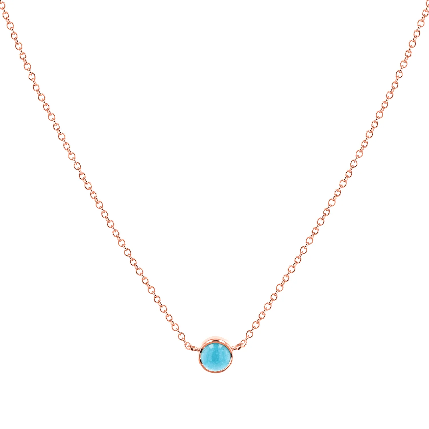 Turquoise Solitaire Necklace sold by Baby Gold product image thumbnail 3