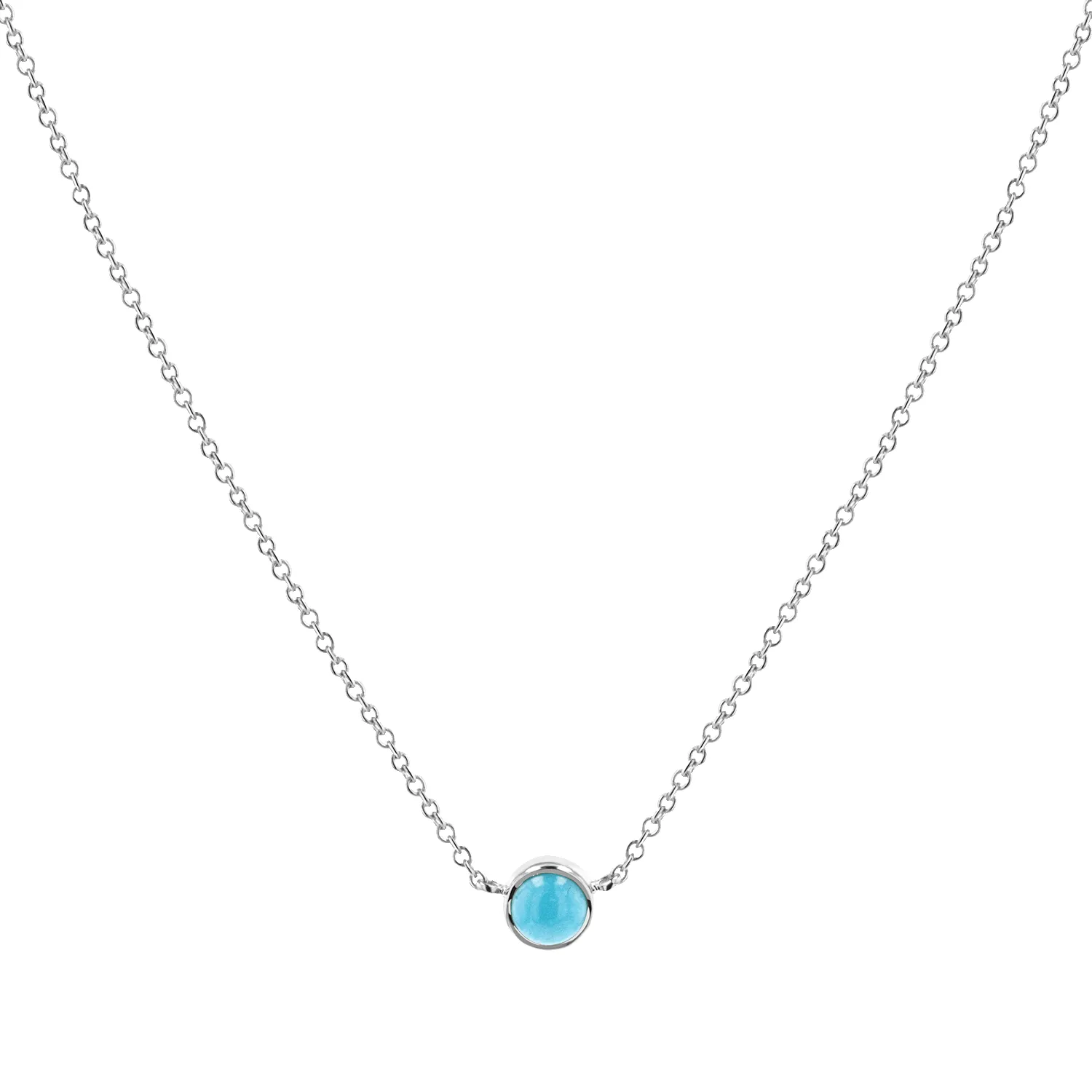 Turquoise Solitaire Necklace sold by Baby Gold product image thumbnail 2
