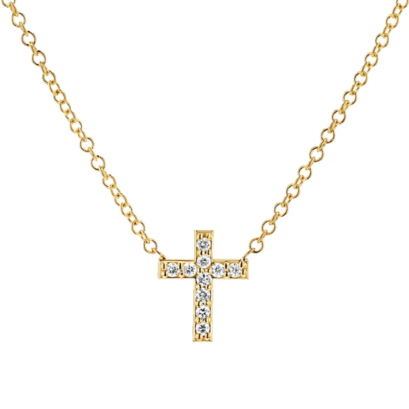 Diamond Pave Cross Necklace sold by Baby Gold