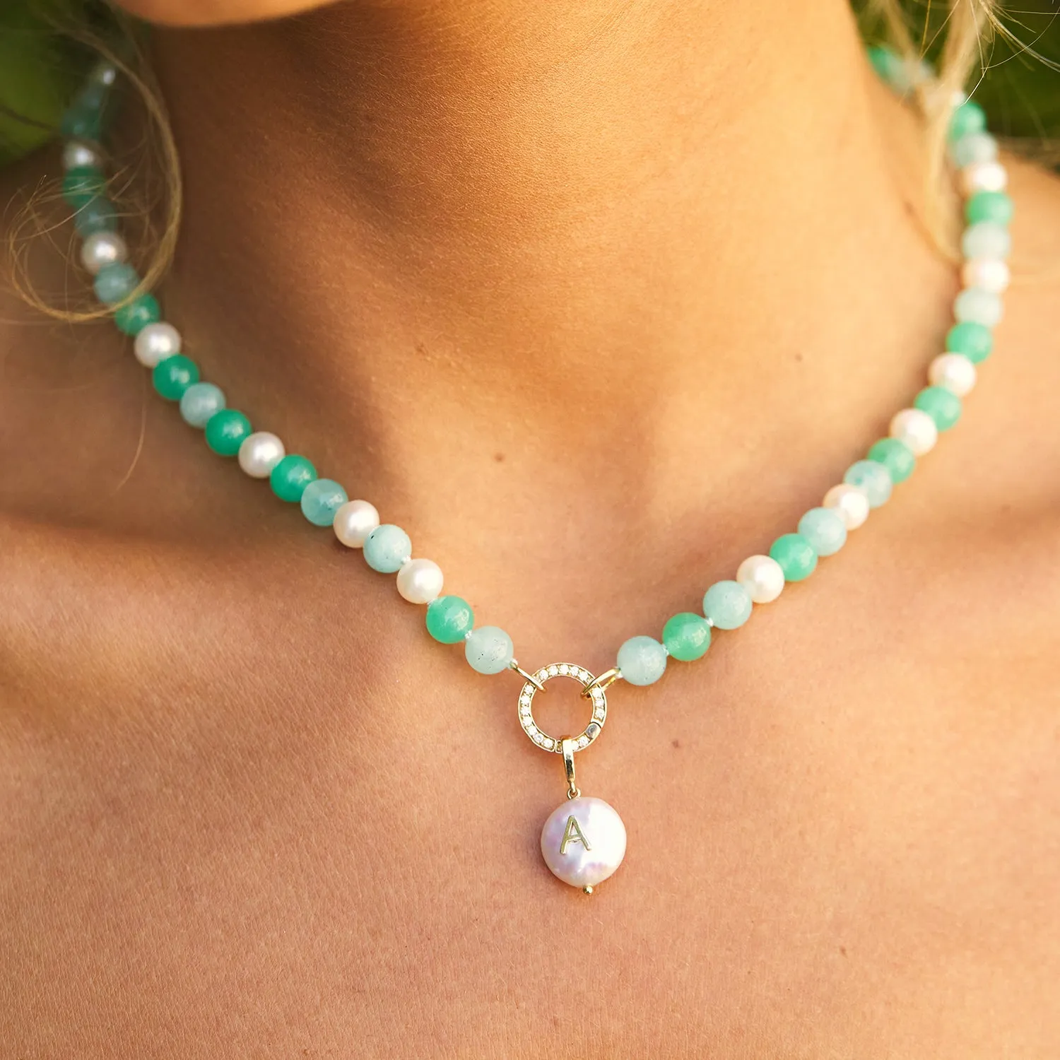 Coin Pearl Initial Charm sold by Baby Gold product image thumbnail 5