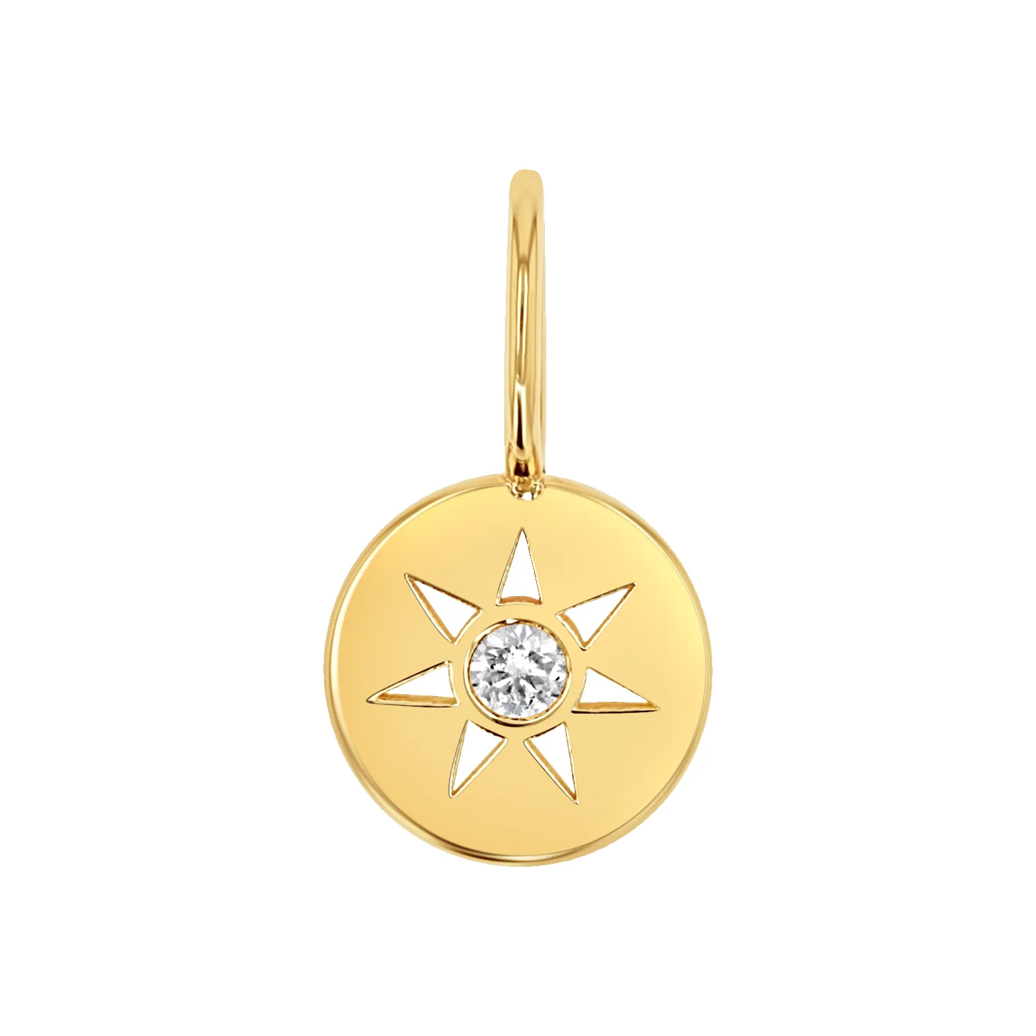 Diamond Sun Charm sold by Baby Gold