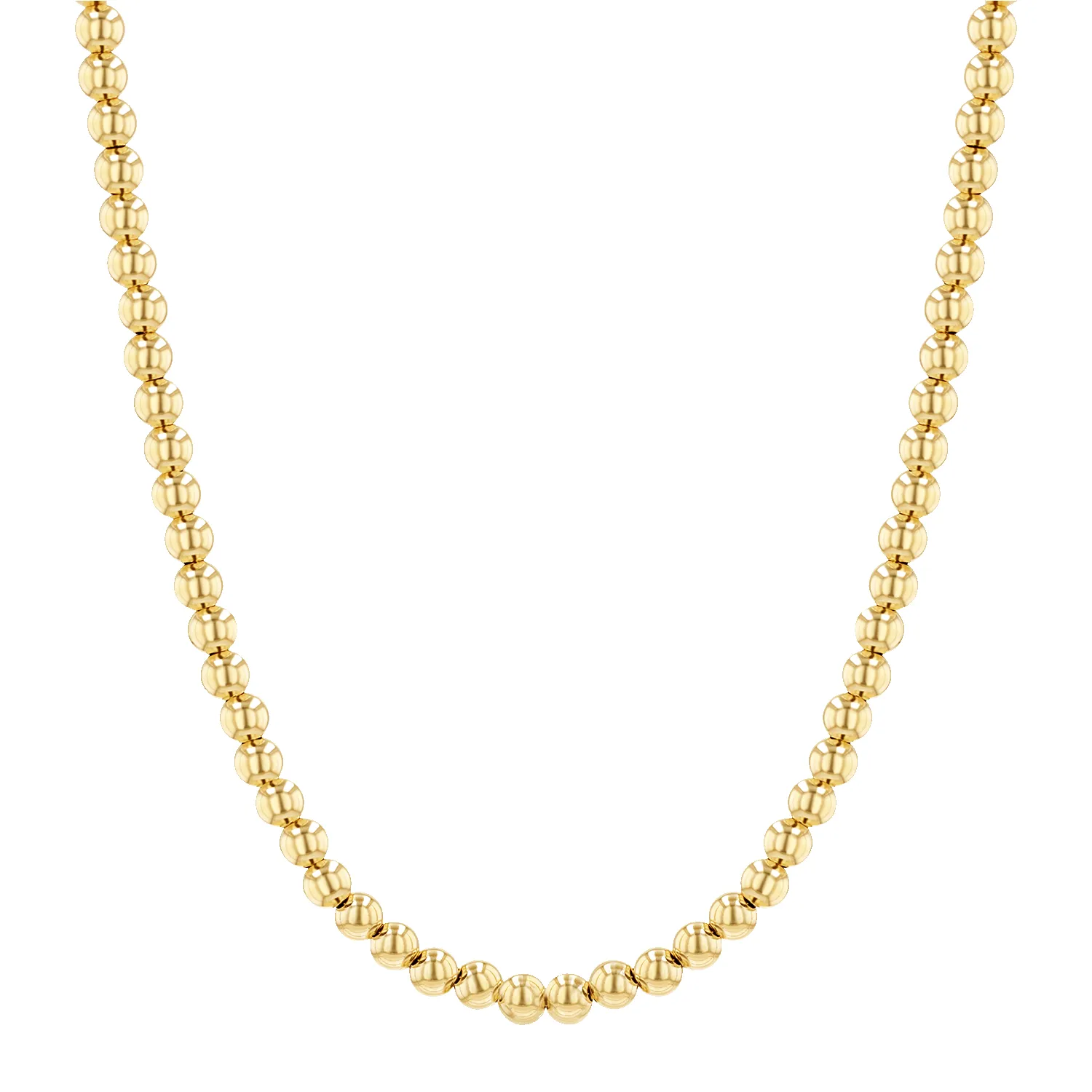 4mm Gold Bead Ball Necklace sold by Baby Gold