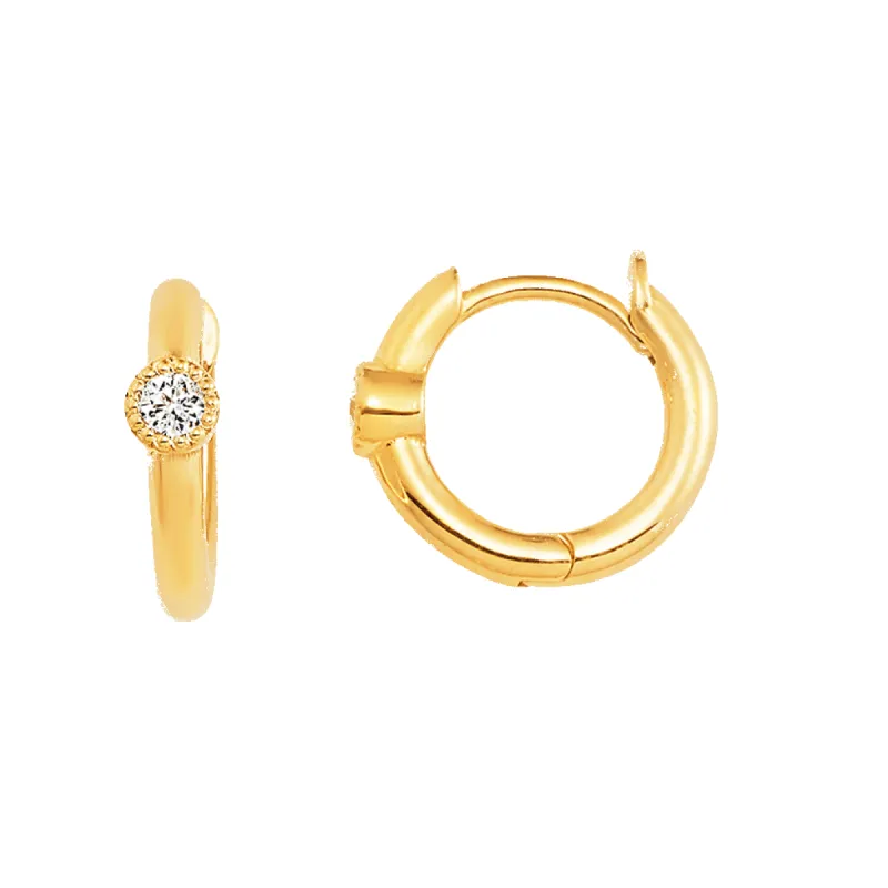 Shapes Round Huggie Earrings sold by Baby Gold