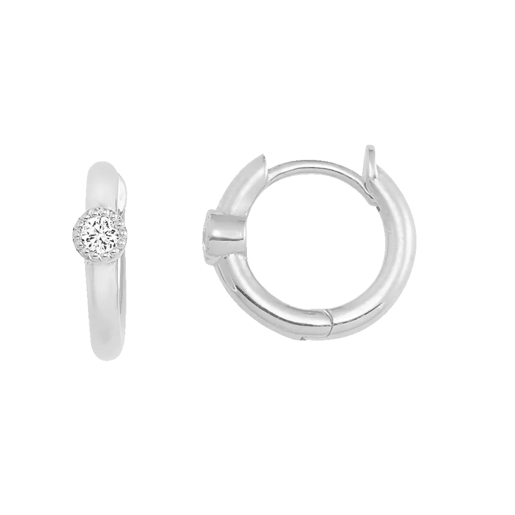 Shapes Round Huggie Earrings sold by Baby Gold product image thumbnail 2