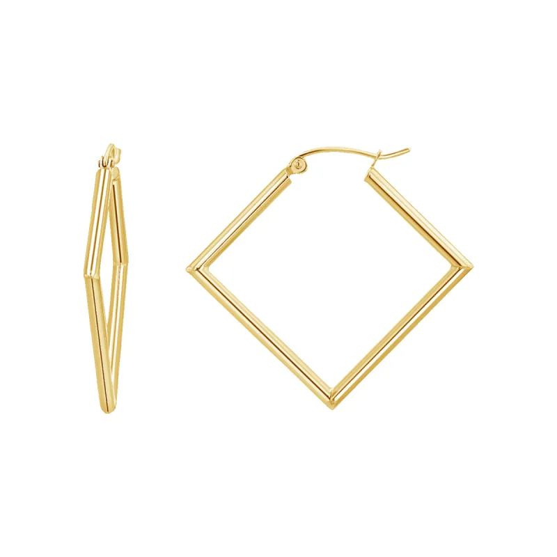 Geometric Hoop Earrings sold by Baby Gold