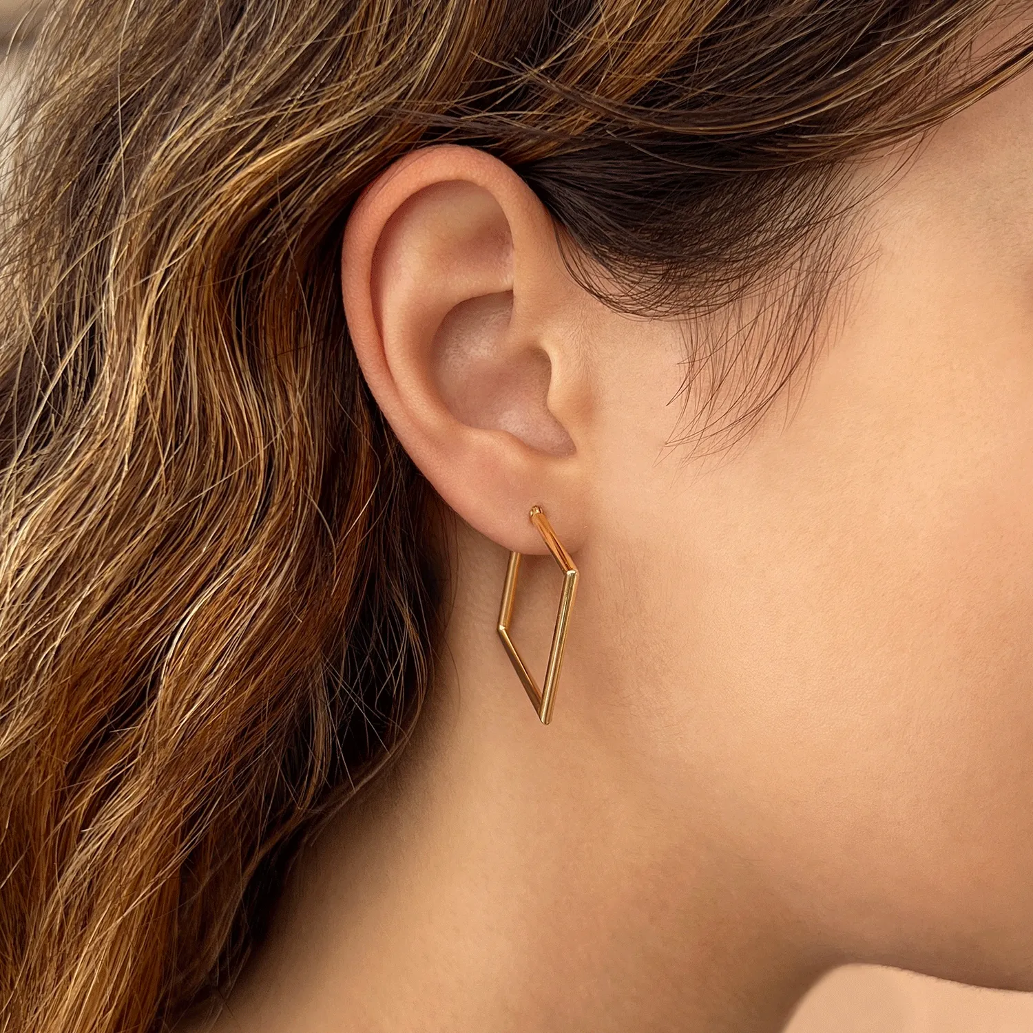 Geometric Hoop Earrings sold by Baby Gold product image thumbnail 2