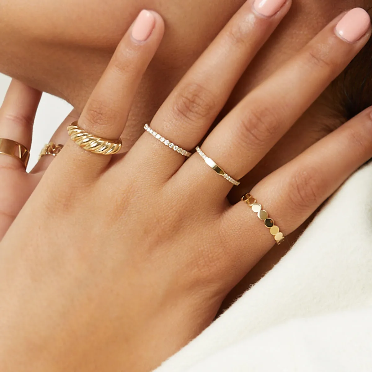 U Pave Diamond Band sold by Baby Gold product image thumbnail 5