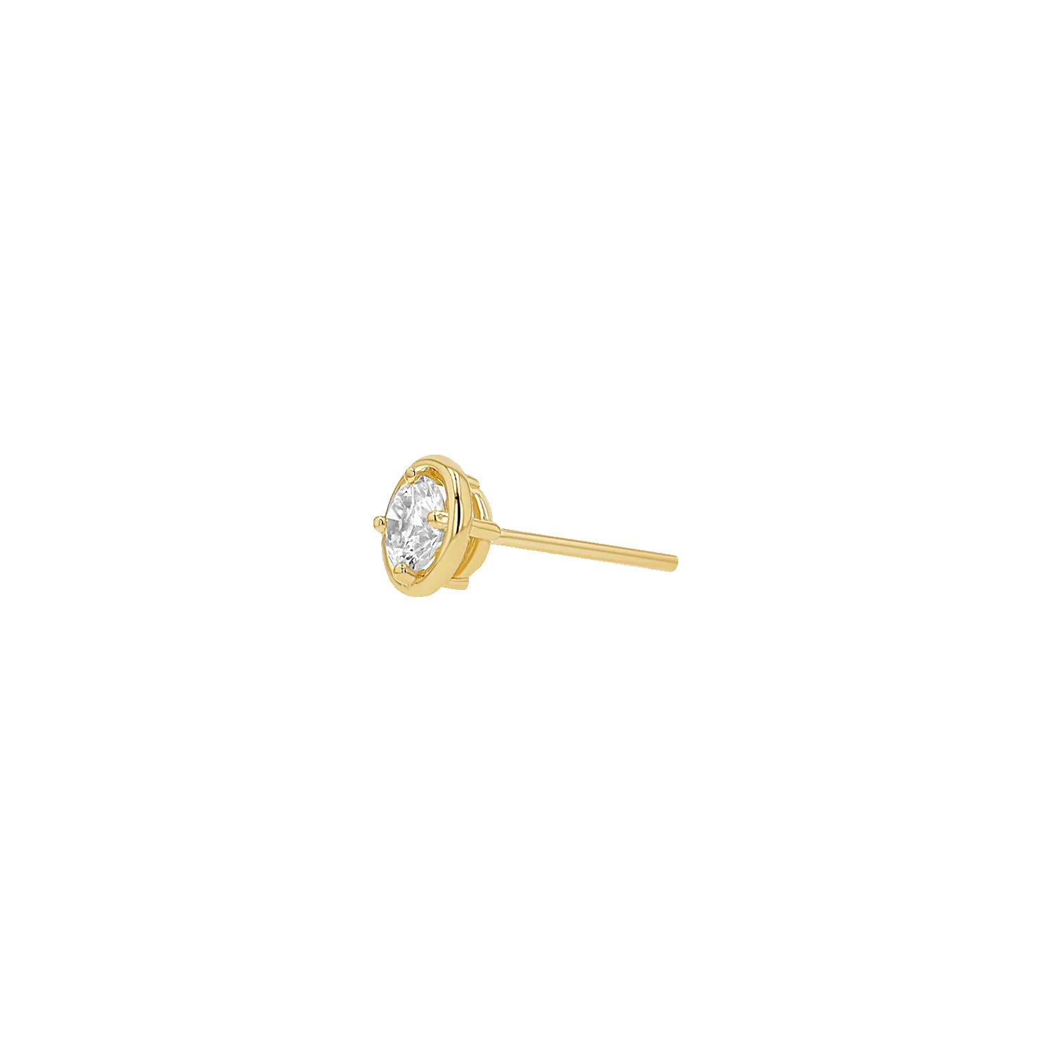 Round Diamond Stud Earrings sold by Baby Gold product image thumbnail 4