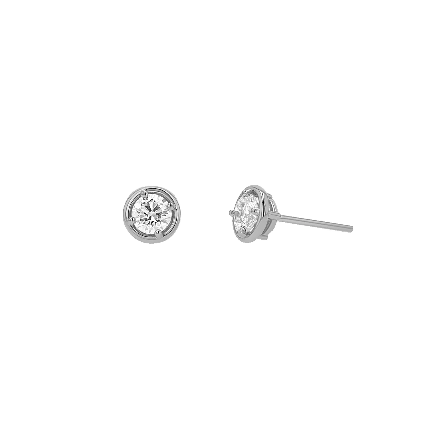Round Diamond Stud Earrings sold by Baby Gold product image thumbnail 2