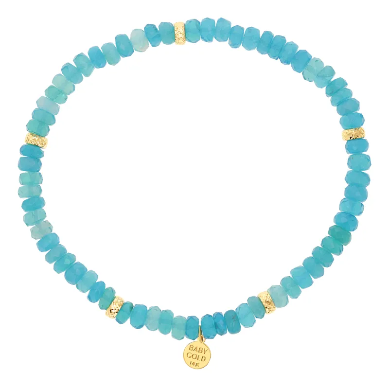 Paraiba Opal Stretch Bead Bracelet sold by Baby Gold