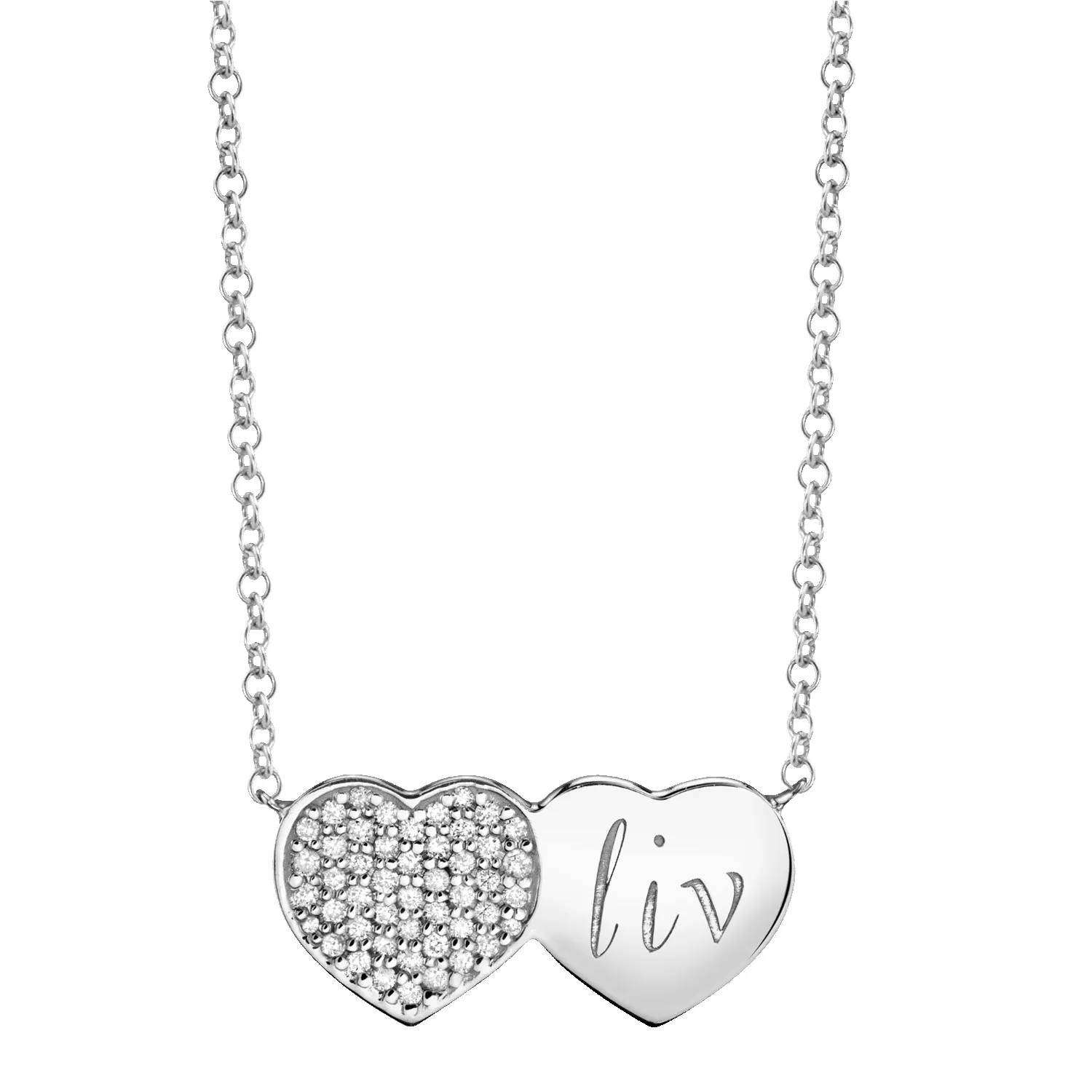 Twin Heart Necklace sold by Baby Gold product image thumbnail 2