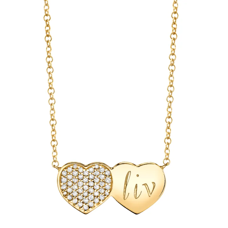 Twin Heart Necklace sold by Baby Gold