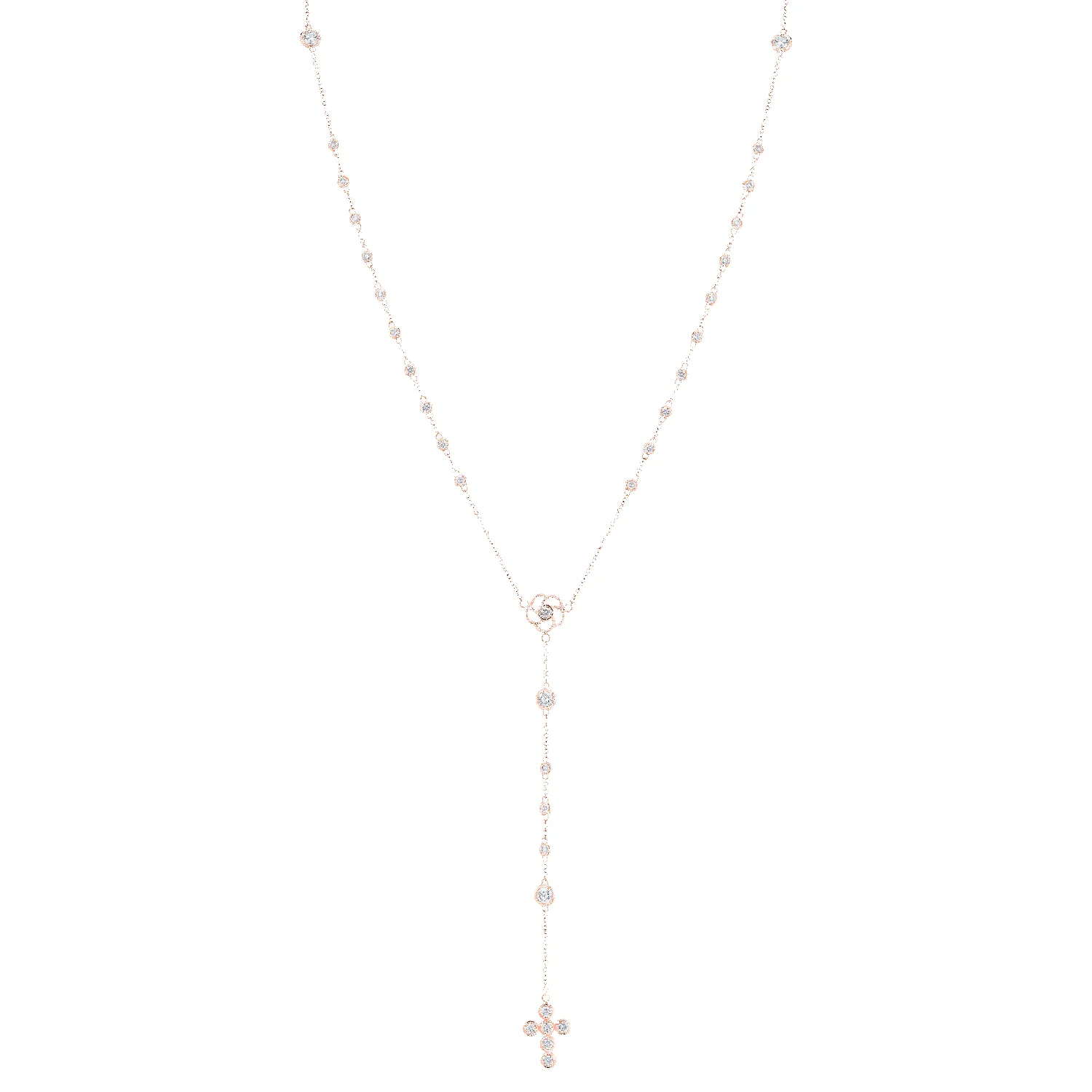 Diamond Rosary Necklace sold by Baby Gold product image thumbnail 3