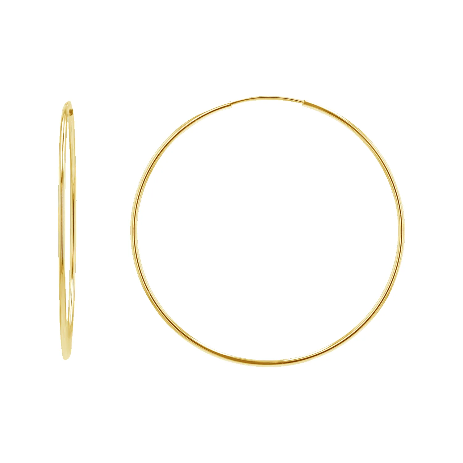Endless Gold Hoop Earrings sold by Baby Gold product image thumbnail 4