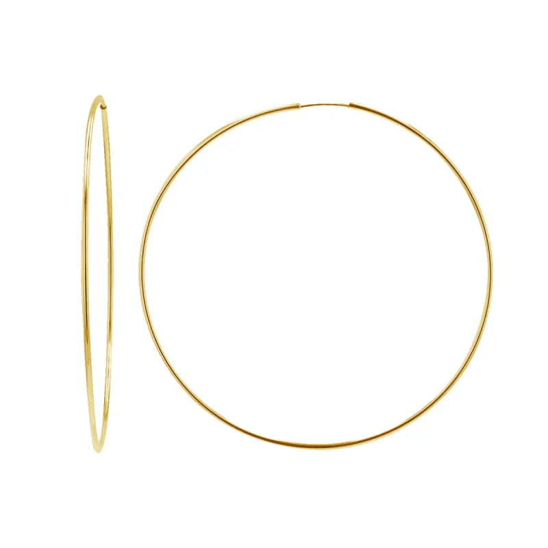 Endless Gold Hoop Earrings sold by Baby Gold