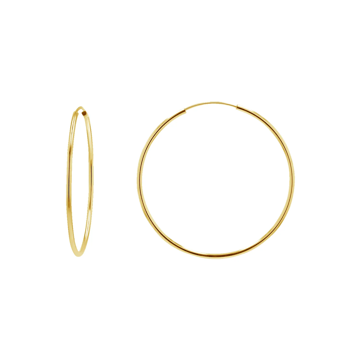 Endless Gold Hoop Earrings sold by Baby Gold product image thumbnail 5