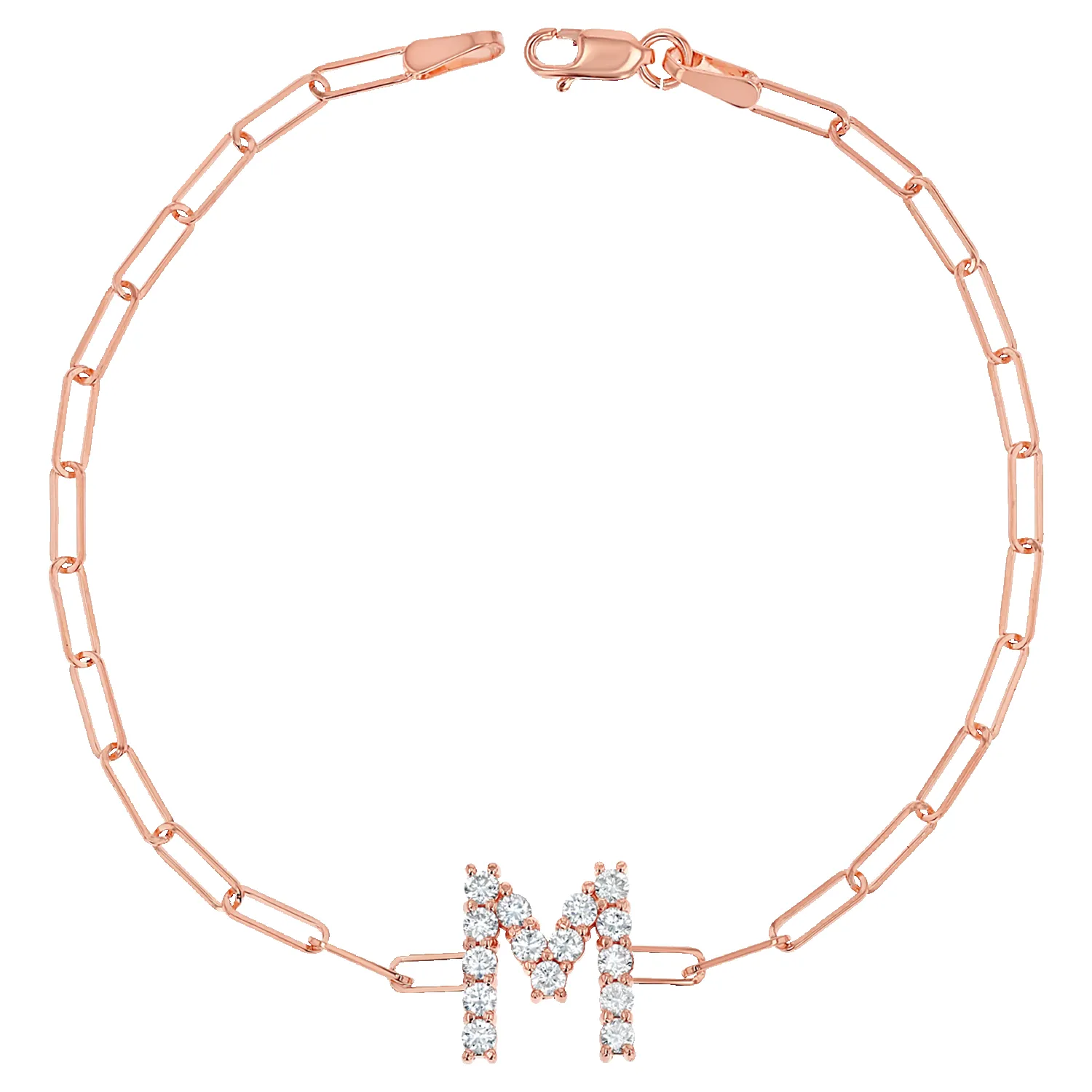 Grand Initial Paper Clip Bracelet sold by Baby Gold product image thumbnail 3