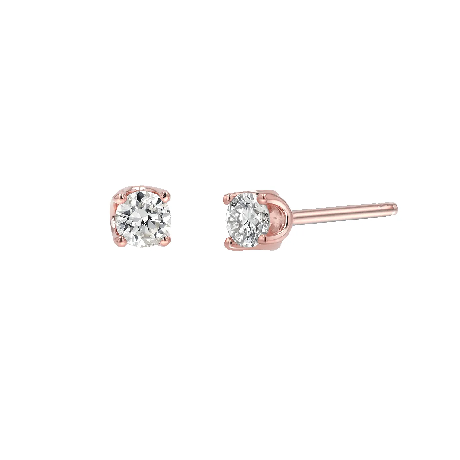 14K Gold Solitaire Studs sold by Baby Gold product image thumbnail 3