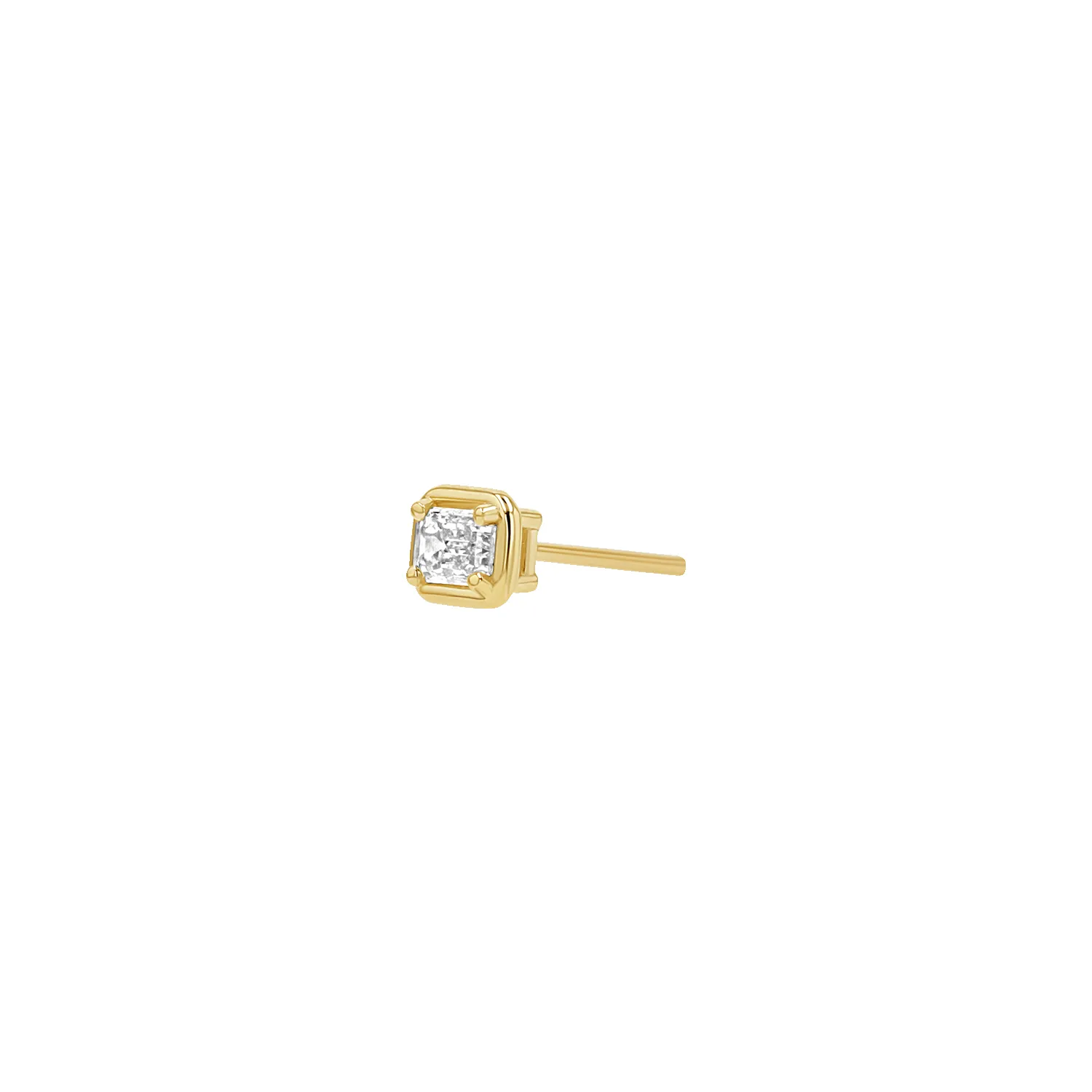 Emerald Diamond Stud Earrings sold by Baby Gold product image thumbnail 4