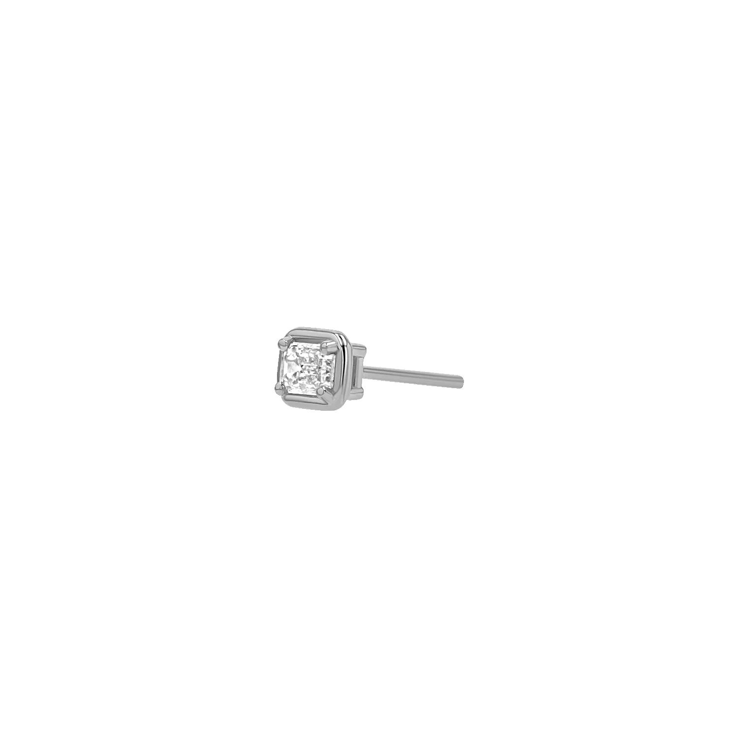 Emerald Diamond Stud Earrings sold by Baby Gold product image thumbnail 5