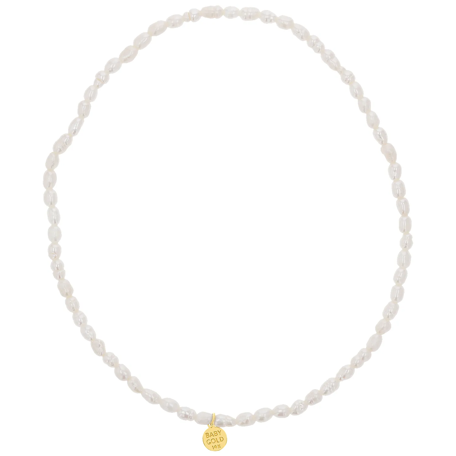 Pearl Stretch Bead Anklet sold by Baby Gold
