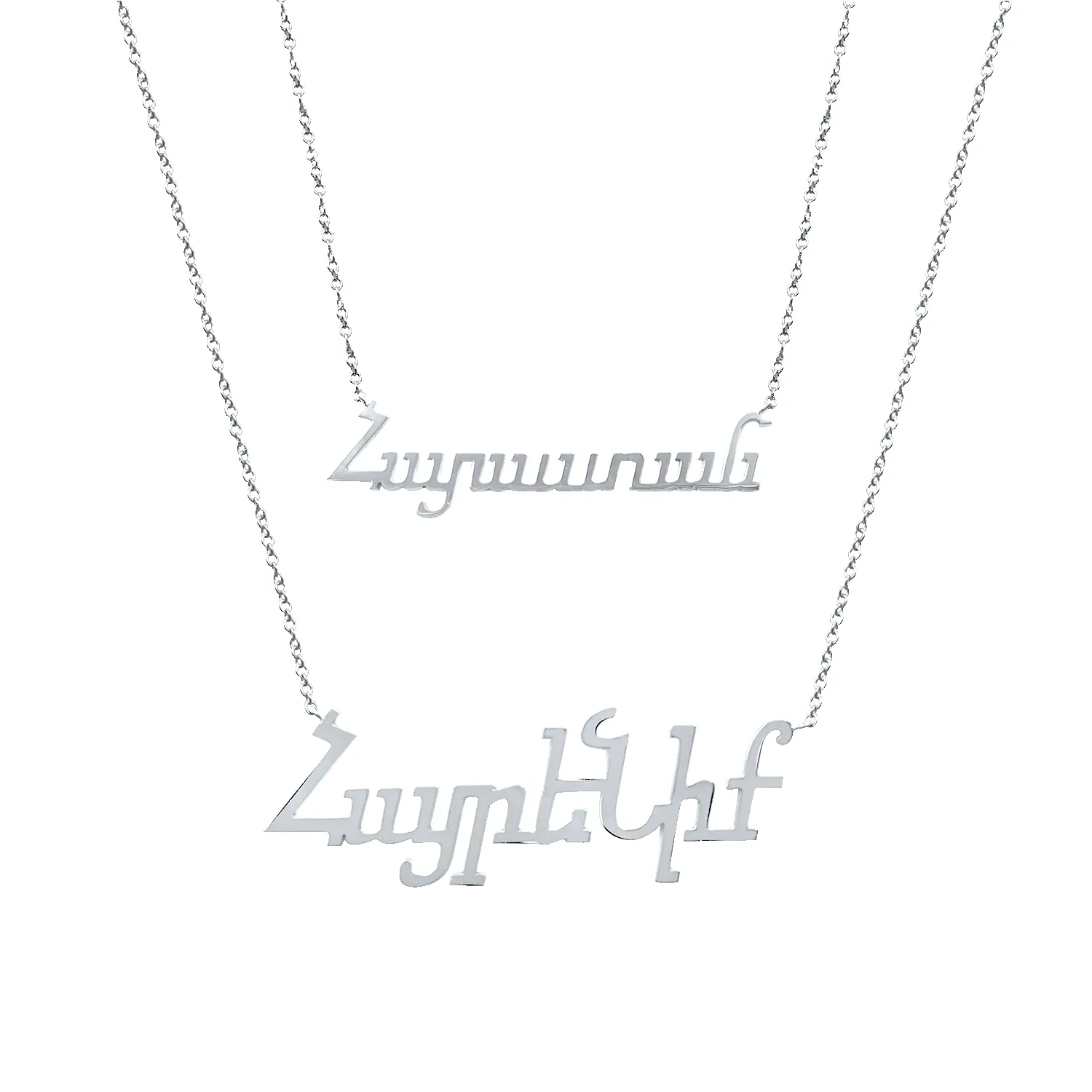 Personalized Armenian Letter Name Necklace sold by Baby Gold product image thumbnail 2