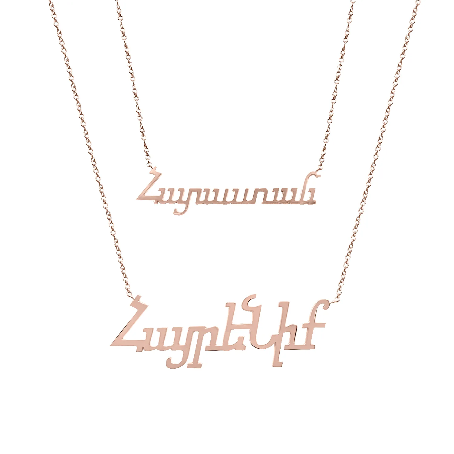 Personalized Armenian Letter Name Necklace sold by Baby Gold product image thumbnail 3