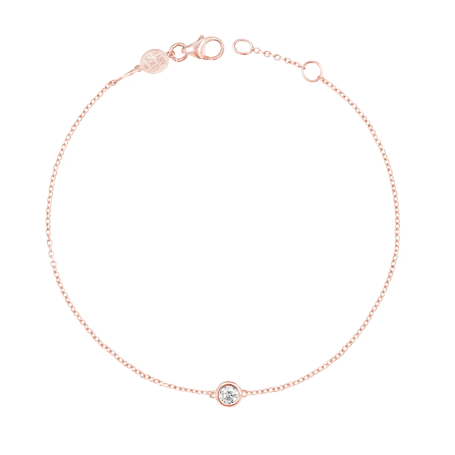 Solitaire Diamond Bracelet sold by Baby Gold product image thumbnail 3