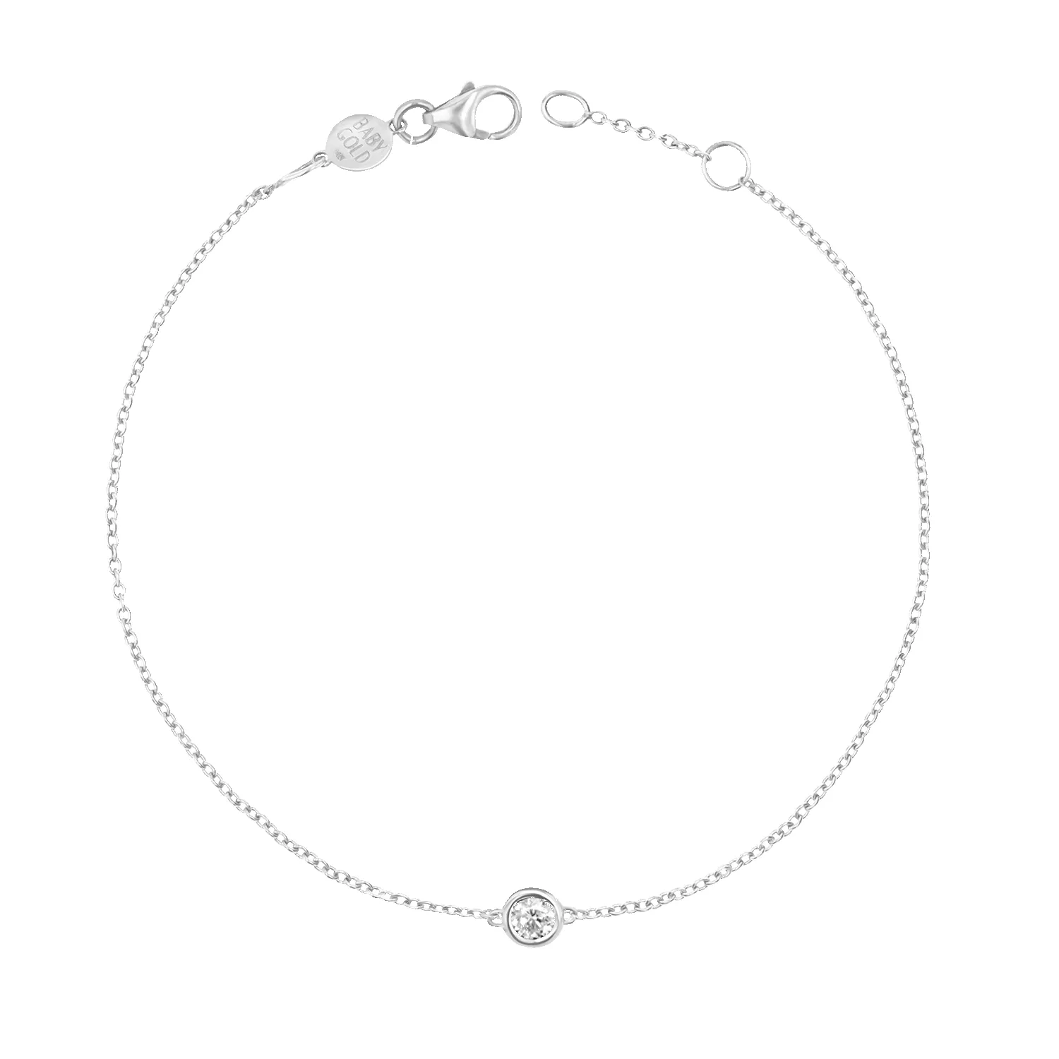 Solitaire Diamond Bracelet sold by Baby Gold product image thumbnail 2