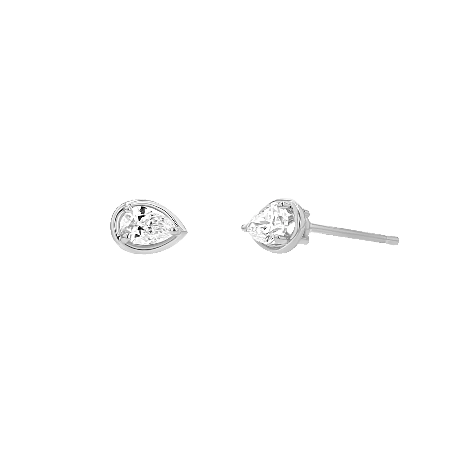 Pear Diamond Stud Earrings sold by Baby Gold product image thumbnail 2