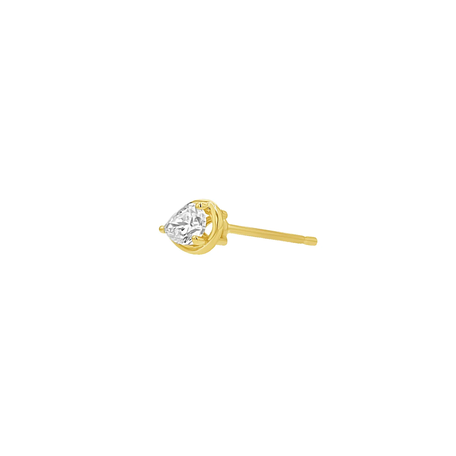 Pear Diamond Stud Earrings sold by Baby Gold product image thumbnail 4