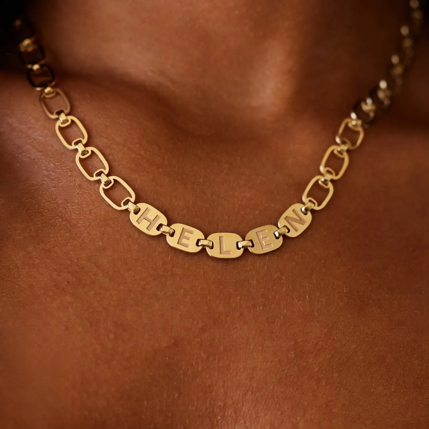 Custom Chain Link Name Necklace sold by Baby Gold product image thumbnail 4