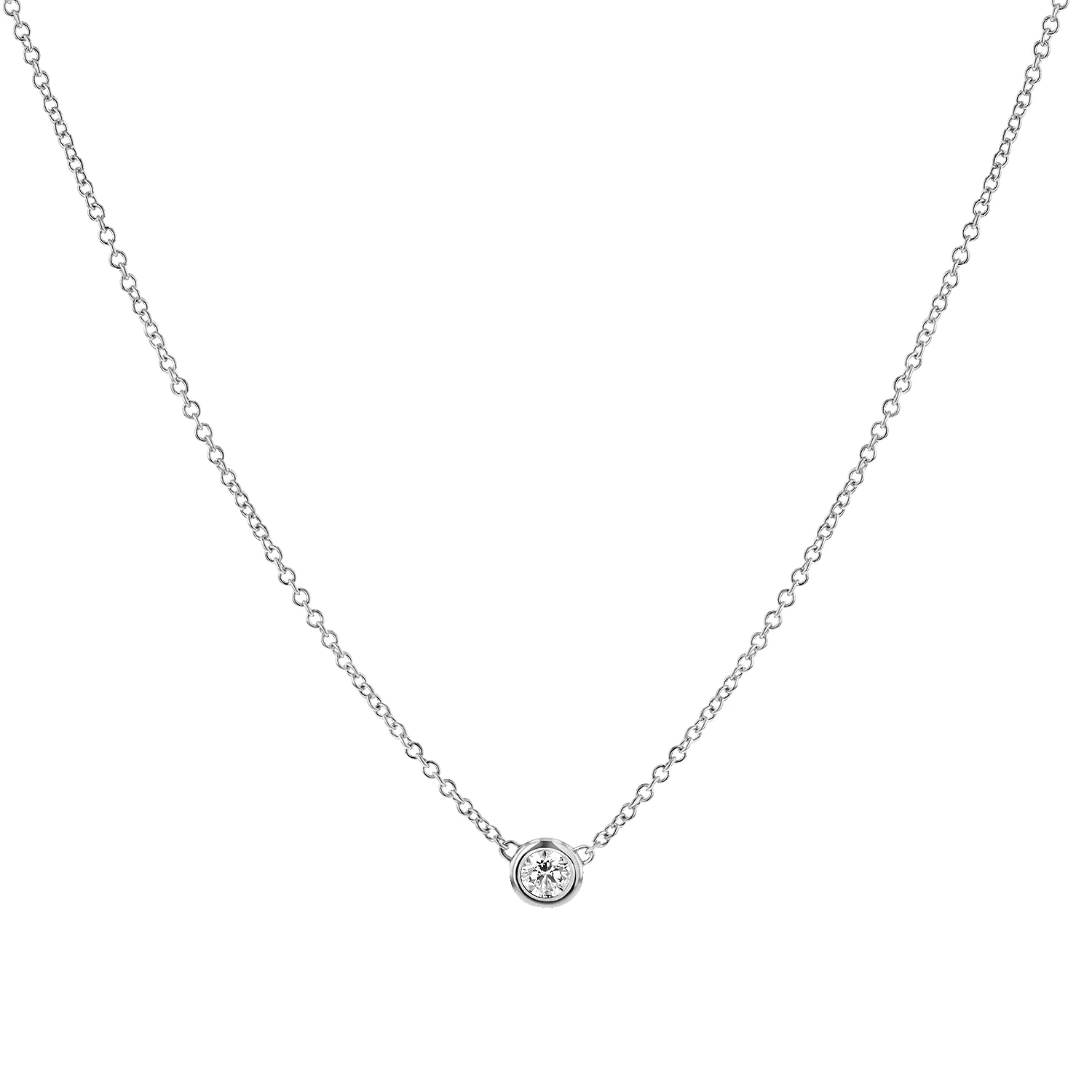 Diamond Solitaire Bezel Necklace sold by Baby Gold product image thumbnail 2