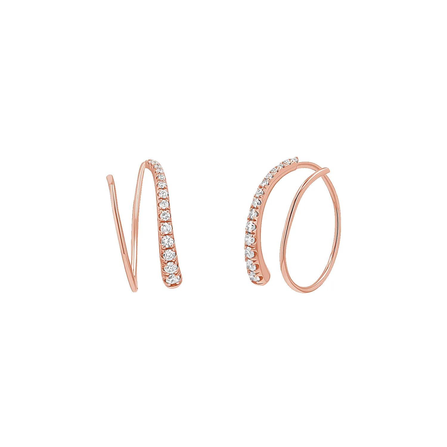 Diamond Coil Hoop Earrings sold by Baby Gold product image thumbnail 3
